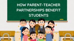 Parent Teacher Conference Classroom Presentation in Colorful Cartoon Style